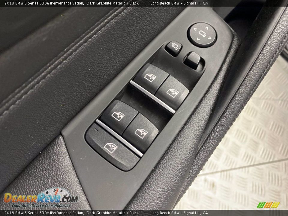 2018 BMW 5 Series 530e iPerfomance Sedan Dark Graphite Metallic / Black Photo #14