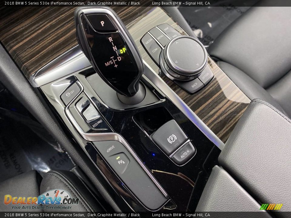 2018 BMW 5 Series 530e iPerfomance Sedan Dark Graphite Metallic / Black Photo #27