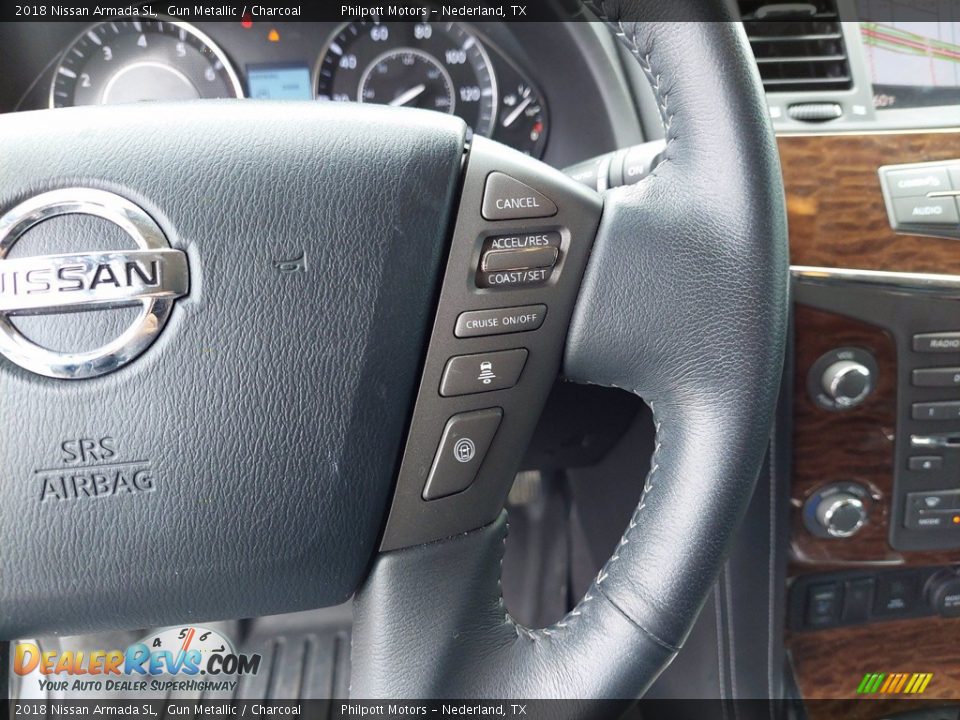 2018 Nissan Armada SL Steering Wheel Photo #17