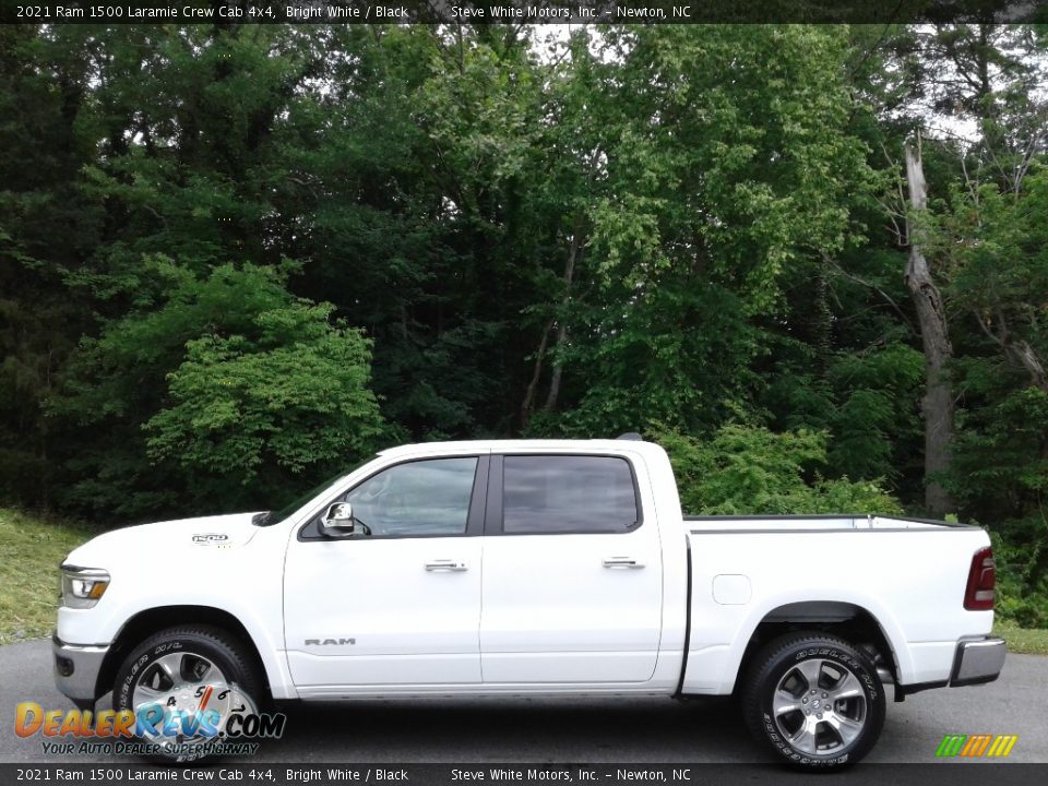 2021 Ram 1500 Laramie Crew Cab 4x4 Bright White / Black Photo #1