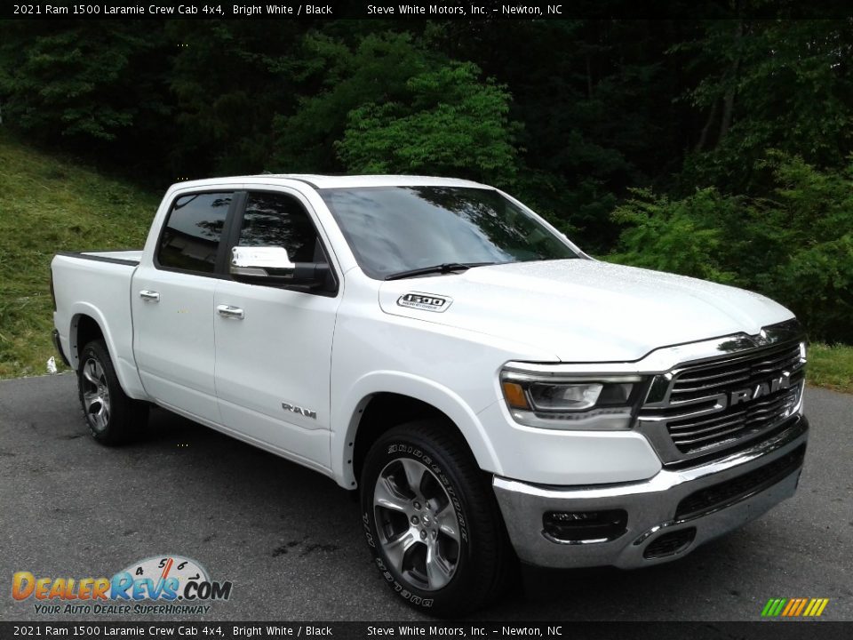 2021 Ram 1500 Laramie Crew Cab 4x4 Bright White / Black Photo #5