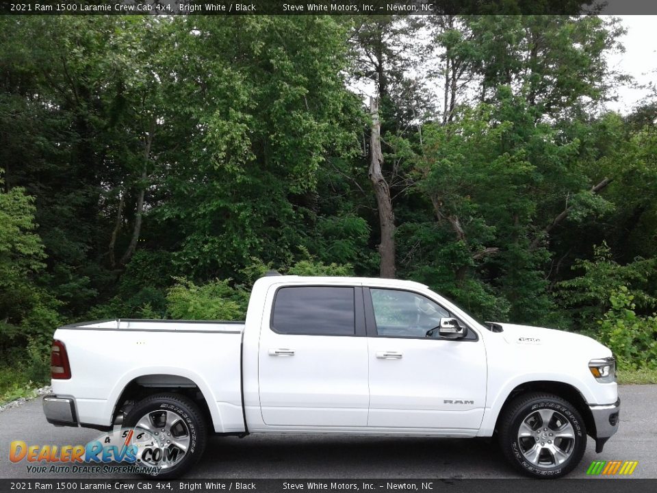 2021 Ram 1500 Laramie Crew Cab 4x4 Bright White / Black Photo #6