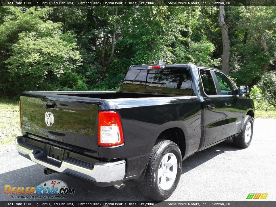 2021 Ram 1500 Big Horn Quad Cab 4x4 Diamond Black Crystal Pearl / Diesel Gray/Black Photo #6