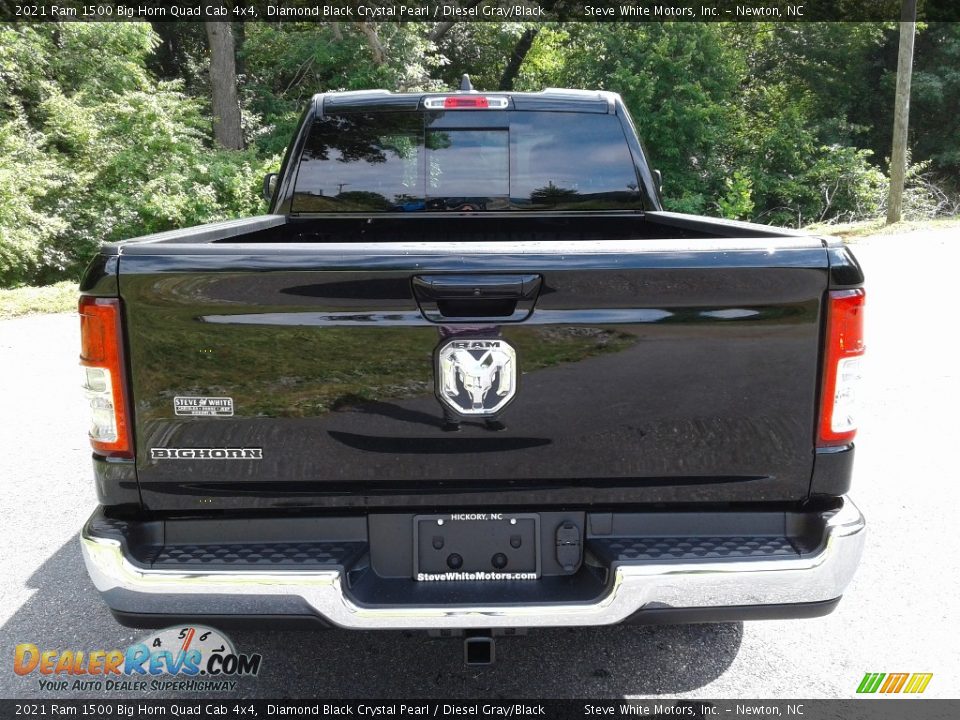 2021 Ram 1500 Big Horn Quad Cab 4x4 Diamond Black Crystal Pearl / Diesel Gray/Black Photo #7