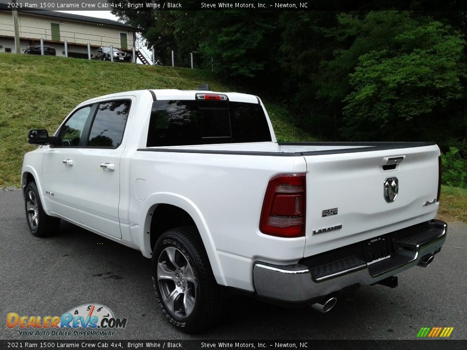 2021 Ram 1500 Laramie Crew Cab 4x4 Bright White / Black Photo #10