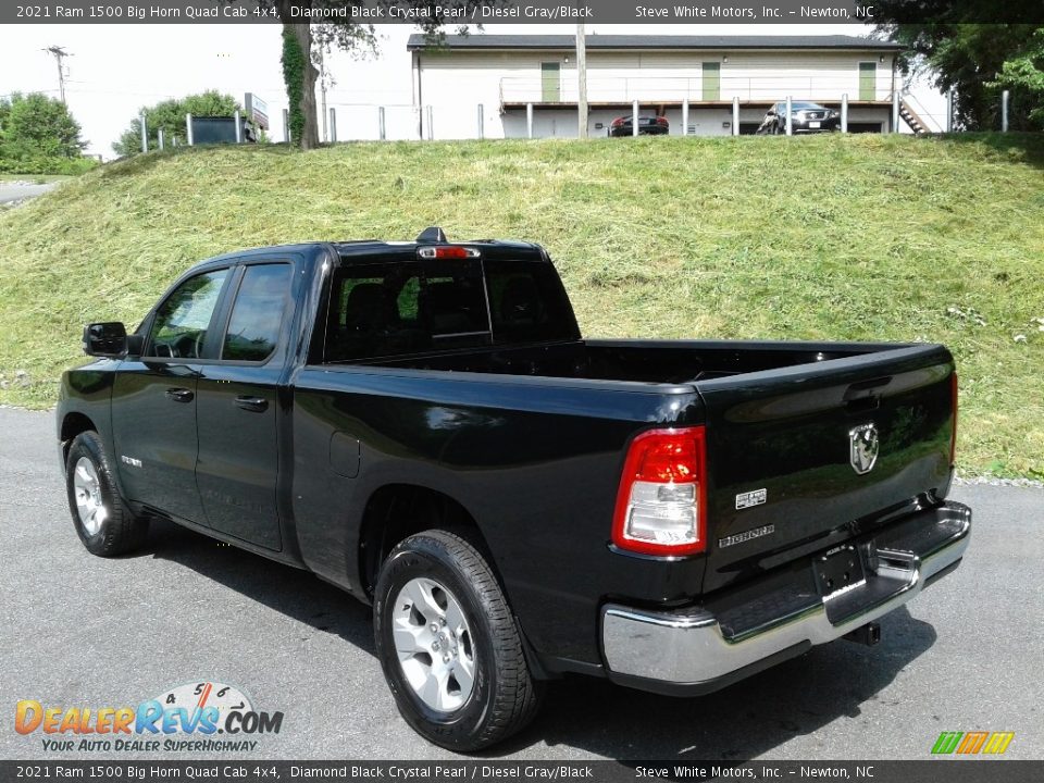 2021 Ram 1500 Big Horn Quad Cab 4x4 Diamond Black Crystal Pearl / Diesel Gray/Black Photo #9