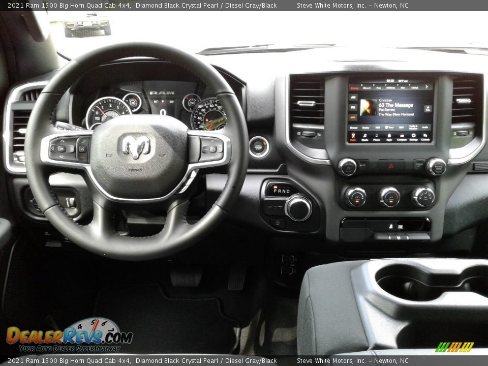 2021 Ram 1500 Big Horn Quad Cab 4x4 Diamond Black Crystal Pearl / Diesel Gray/Black Photo #18