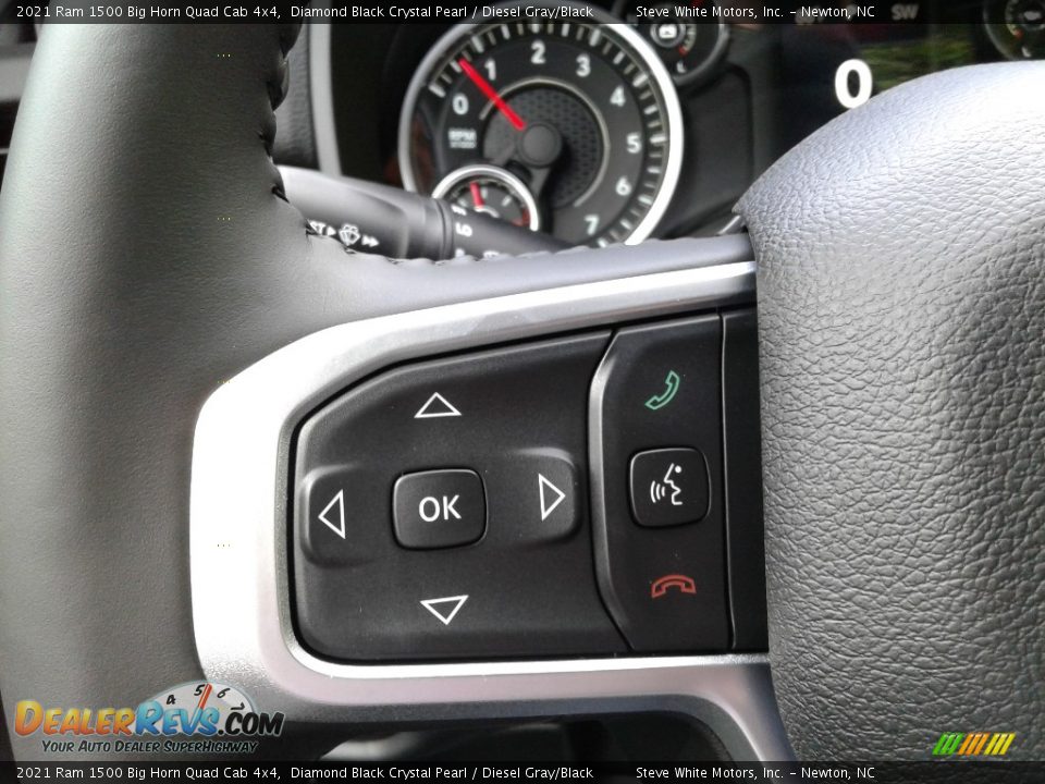 2021 Ram 1500 Big Horn Quad Cab 4x4 Diamond Black Crystal Pearl / Diesel Gray/Black Photo #19