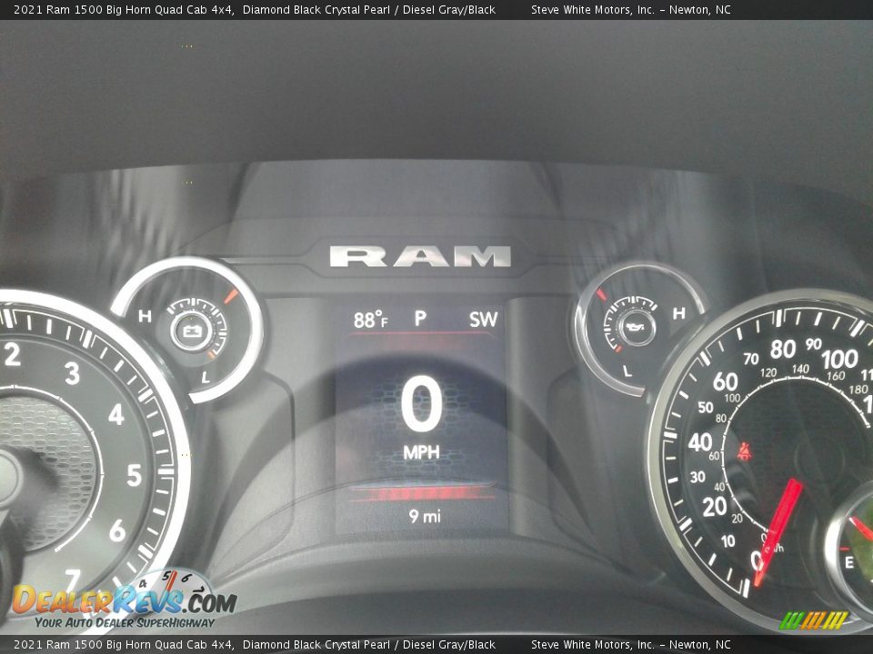 2021 Ram 1500 Big Horn Quad Cab 4x4 Diamond Black Crystal Pearl / Diesel Gray/Black Photo #21