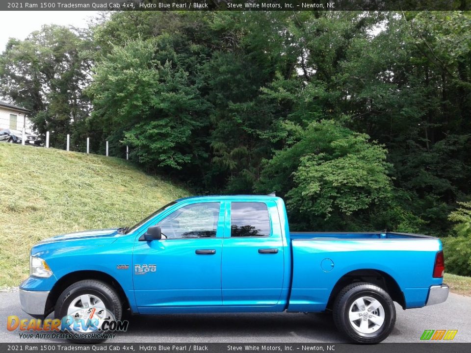 2021 Ram 1500 Tradesman Quad Cab 4x4 Hydro Blue Pearl / Black Photo #1