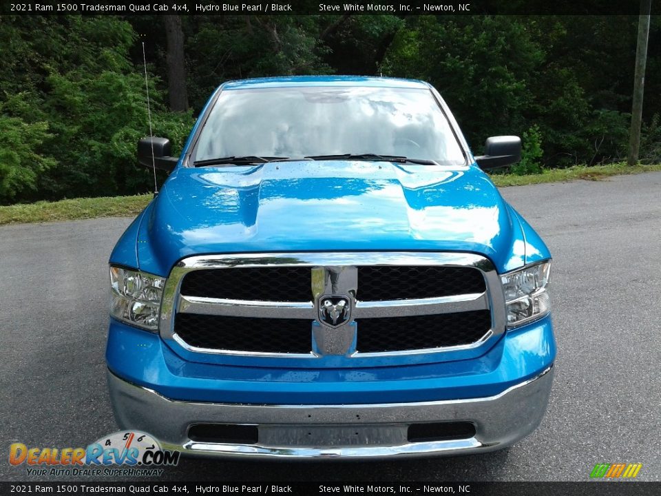 2021 Ram 1500 Tradesman Quad Cab 4x4 Hydro Blue Pearl / Black Photo #3