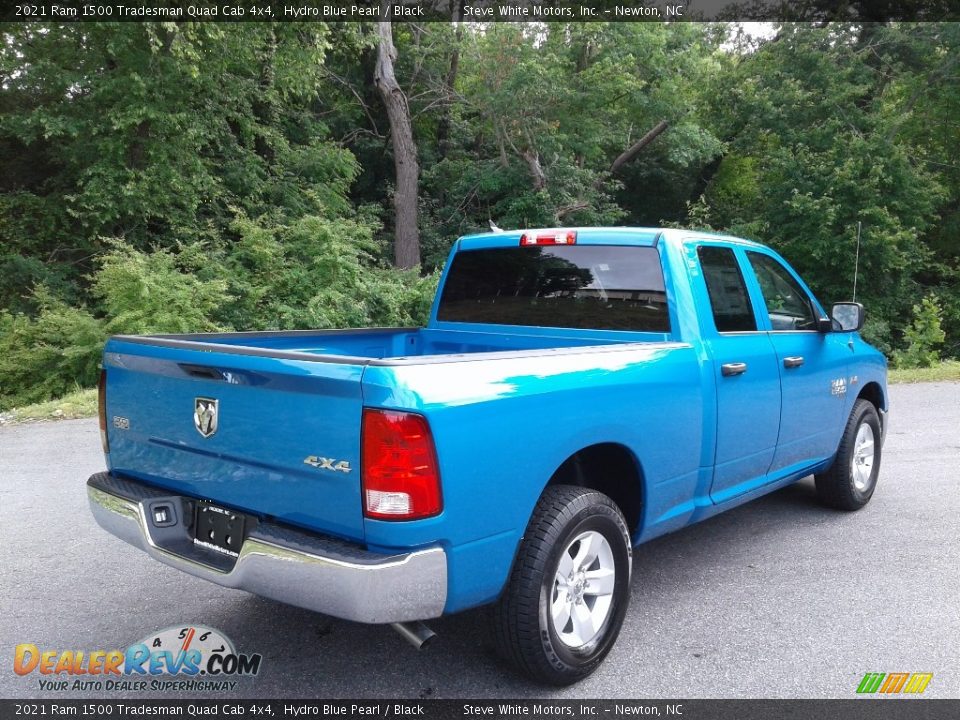 2021 Ram 1500 Tradesman Quad Cab 4x4 Hydro Blue Pearl / Black Photo #6