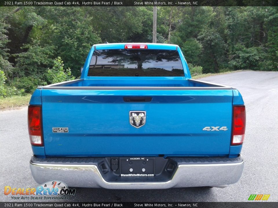 2021 Ram 1500 Tradesman Quad Cab 4x4 Hydro Blue Pearl / Black Photo #7