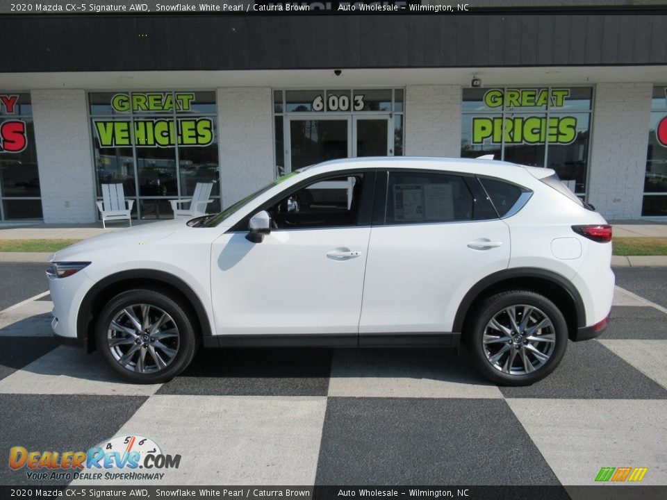 2020 Mazda CX-5 Signature AWD Snowflake White Pearl / Caturra Brown Photo #1