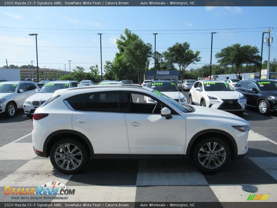 2020 Mazda CX-5 Signature AWD Snowflake White Pearl / Caturra Brown Photo #3