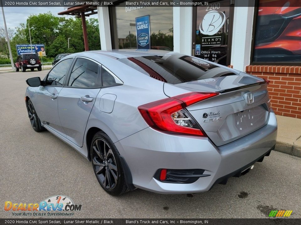 2020 Honda Civic Sport Sedan Lunar Silver Metallic / Black Photo #29