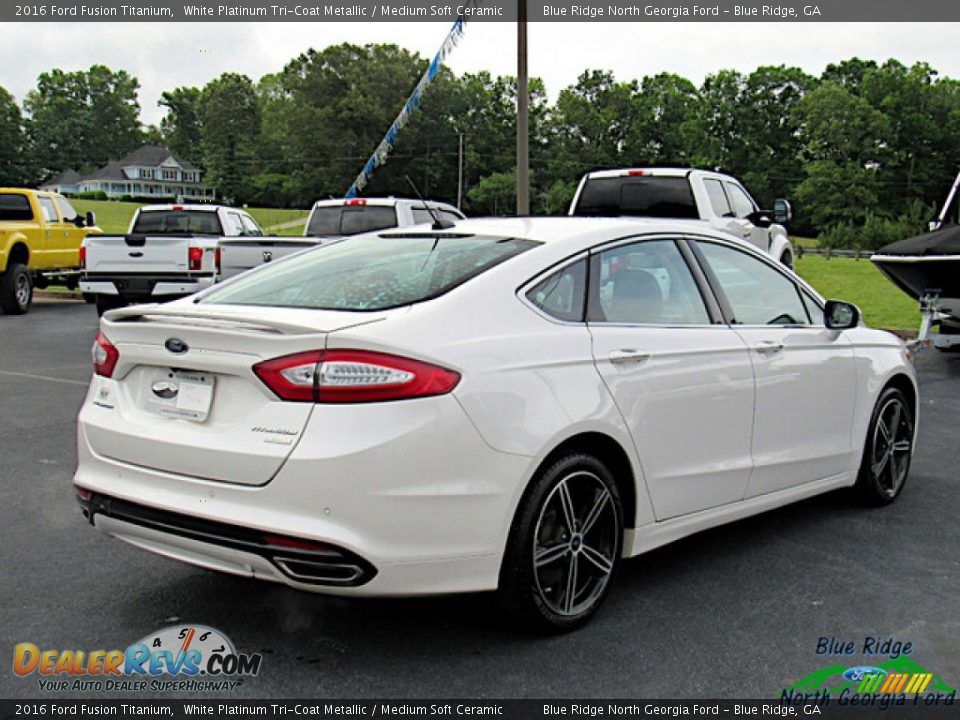 2016 Ford Fusion Titanium White Platinum Tri-Coat Metallic / Medium Soft Ceramic Photo #5