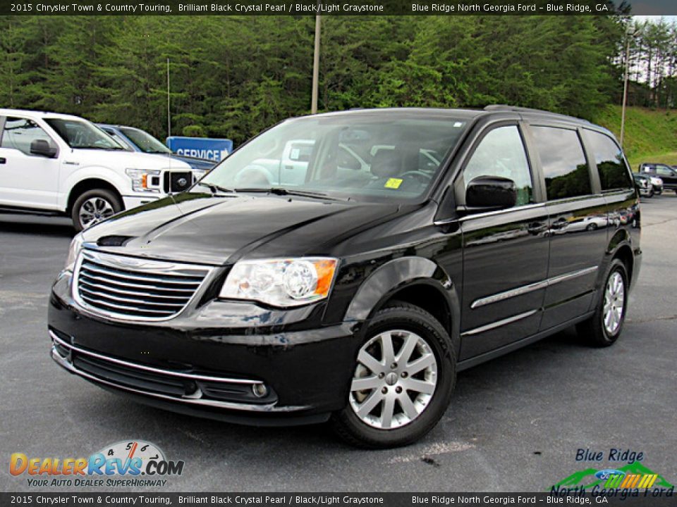 2015 Chrysler Town & Country Touring Brilliant Black Crystal Pearl / Black/Light Graystone Photo #1