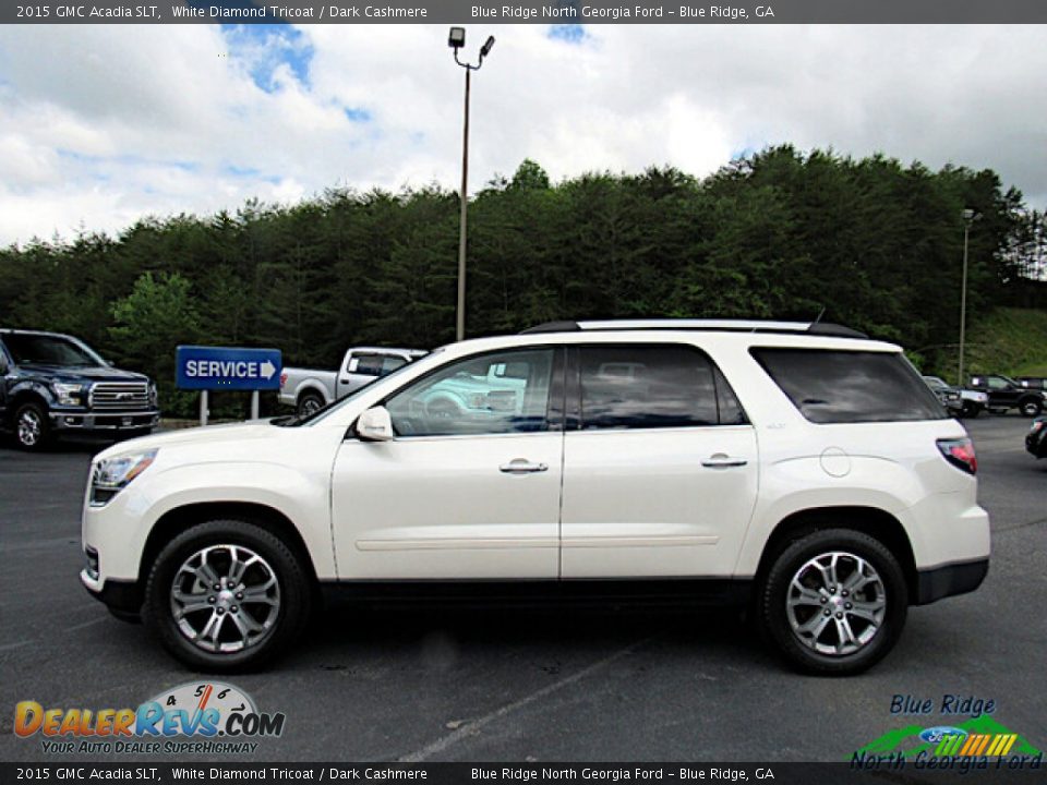 2015 GMC Acadia SLT White Diamond Tricoat / Dark Cashmere Photo #2