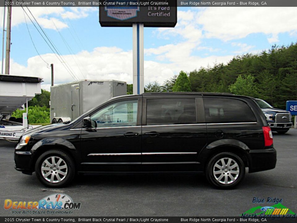 2015 Chrysler Town & Country Touring Brilliant Black Crystal Pearl / Black/Light Graystone Photo #2