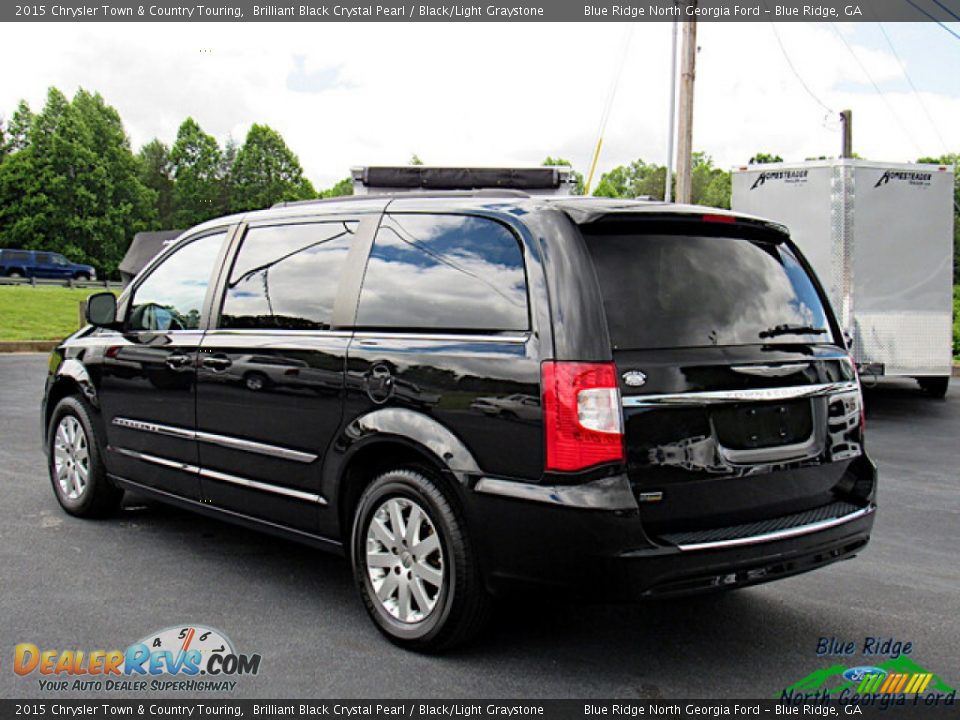 2015 Chrysler Town & Country Touring Brilliant Black Crystal Pearl / Black/Light Graystone Photo #3