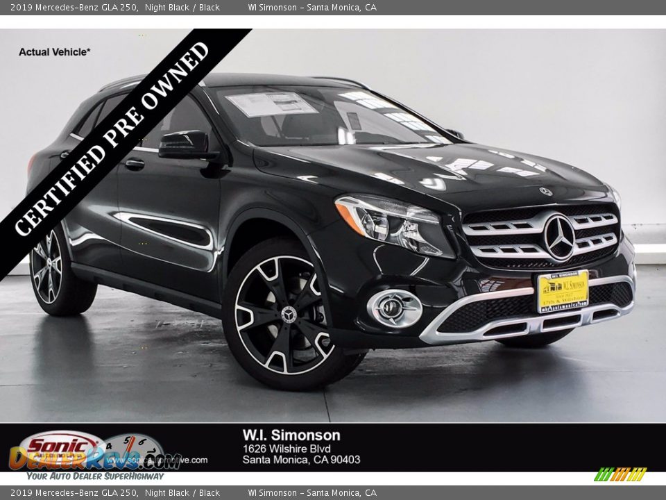 2019 Mercedes-Benz GLA 250 Night Black / Black Photo #1