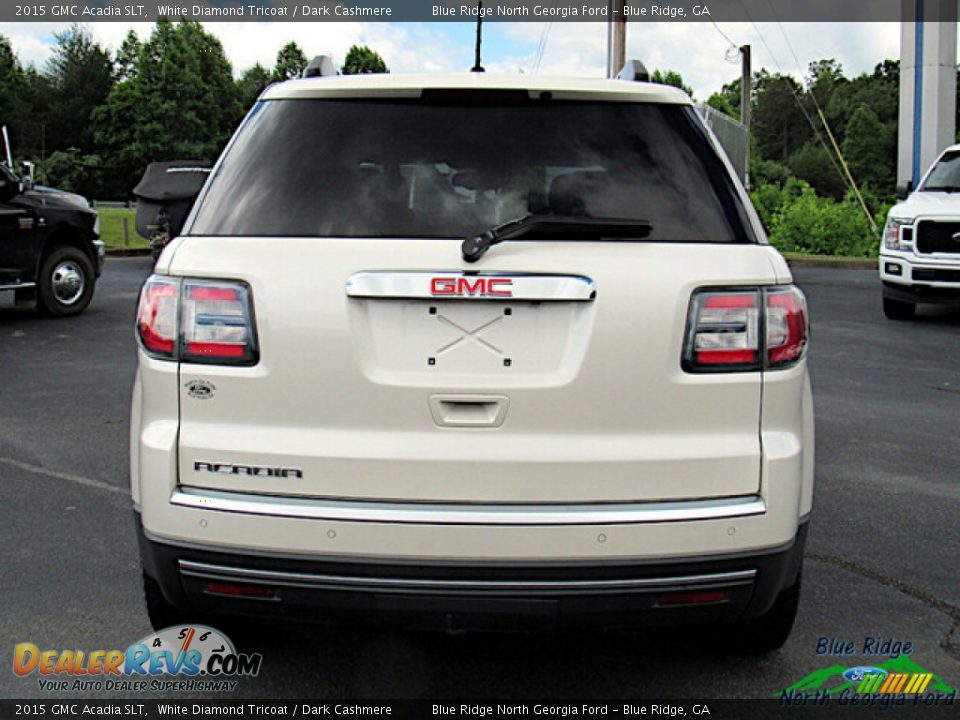 2015 GMC Acadia SLT White Diamond Tricoat / Dark Cashmere Photo #4