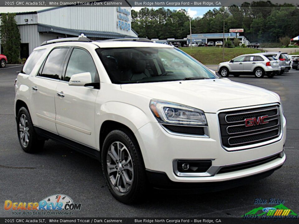 2015 GMC Acadia SLT White Diamond Tricoat / Dark Cashmere Photo #7