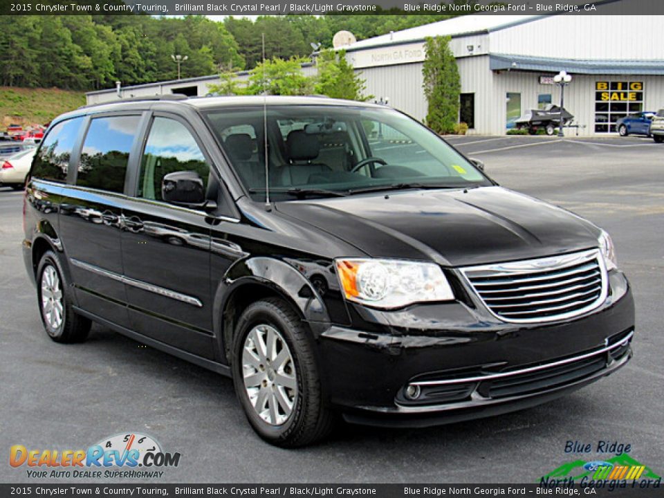2015 Chrysler Town & Country Touring Brilliant Black Crystal Pearl / Black/Light Graystone Photo #7