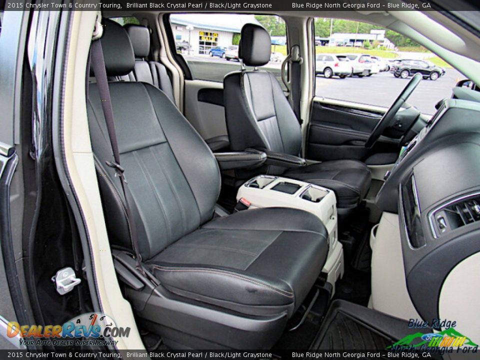 2015 Chrysler Town & Country Touring Brilliant Black Crystal Pearl / Black/Light Graystone Photo #12