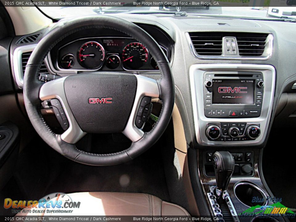 2015 GMC Acadia SLT White Diamond Tricoat / Dark Cashmere Photo #15