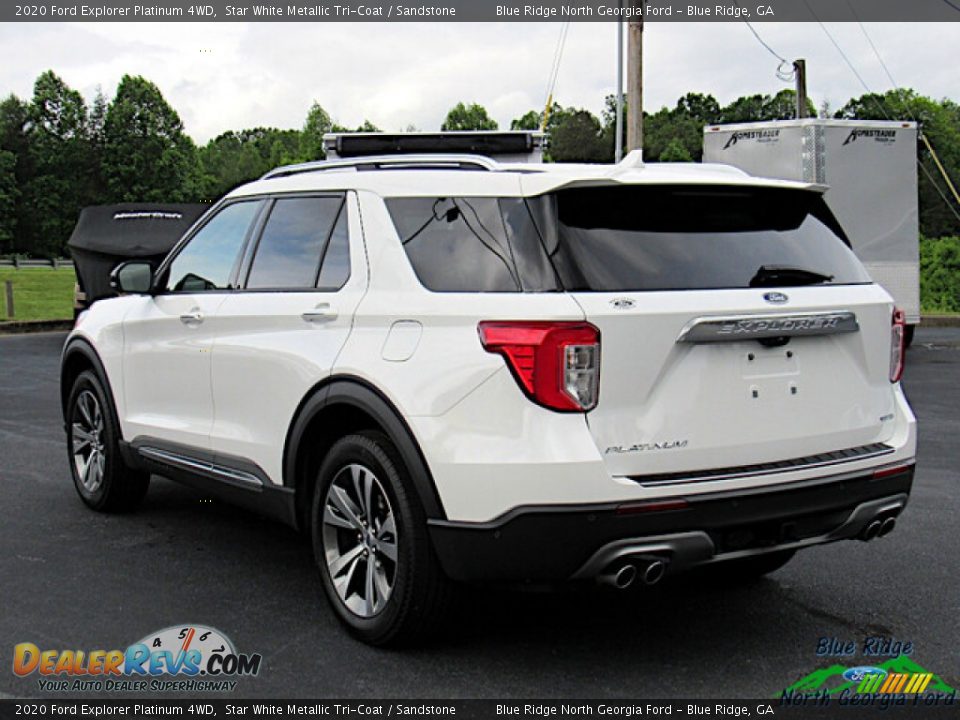 2020 Ford Explorer Platinum 4WD Star White Metallic Tri-Coat / Sandstone Photo #3