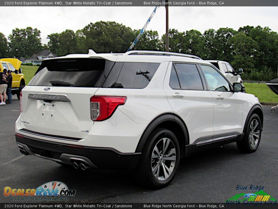 2020 Ford Explorer Platinum 4WD Star White Metallic Tri-Coat / Sandstone Photo #5