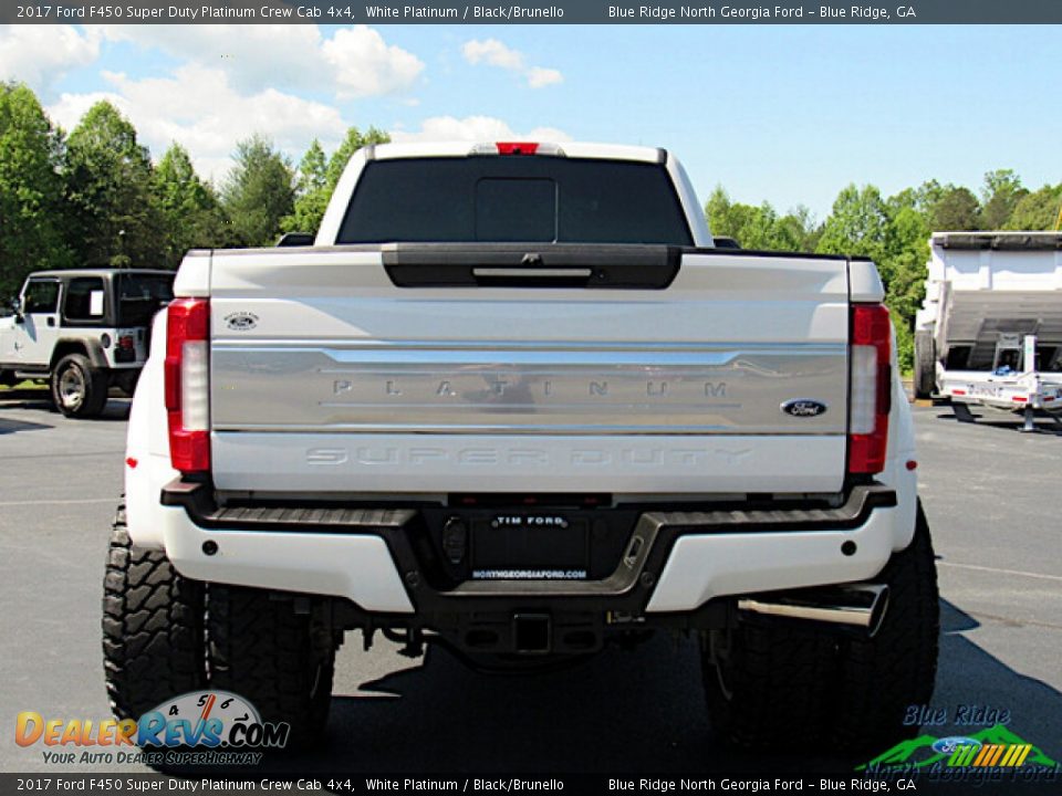 2017 Ford F450 Super Duty Platinum Crew Cab 4x4 White Platinum / Black/Brunello Photo #4