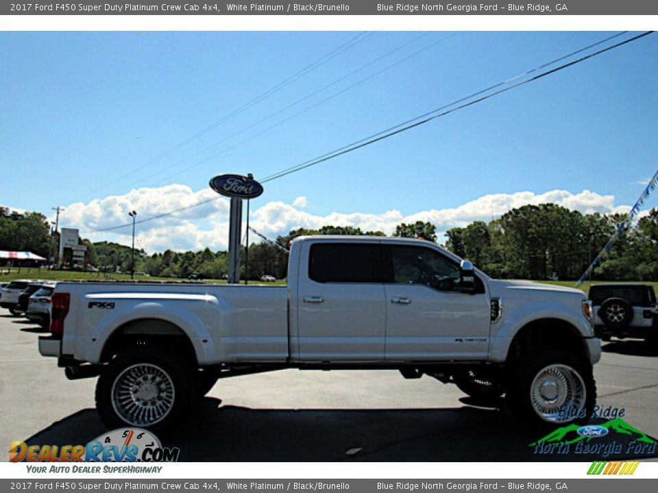 2017 Ford F450 Super Duty Platinum Crew Cab 4x4 White Platinum / Black/Brunello Photo #6