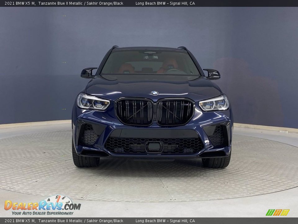 2021 BMW X5 M Tanzanite Blue II Metallic / Sakhir Orange/Black Photo #2