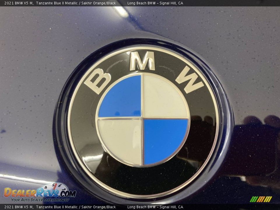 2021 BMW X5 M Tanzanite Blue II Metallic / Sakhir Orange/Black Photo #5