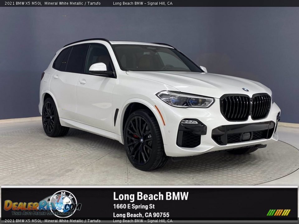 2021 BMW X5 M50i Mineral White Metallic / Tartufo Photo #1