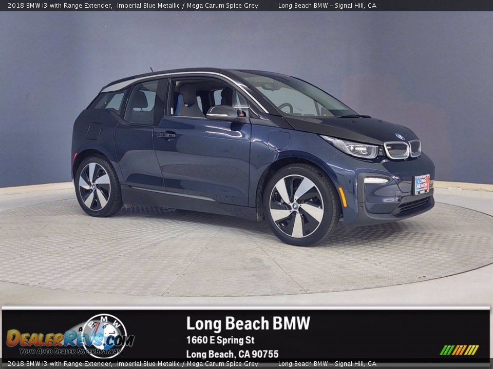 2018 BMW i3 with Range Extender Imperial Blue Metallic / Mega Carum Spice Grey Photo #1