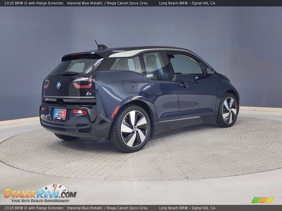 2018 BMW i3 with Range Extender Imperial Blue Metallic / Mega Carum Spice Grey Photo #5