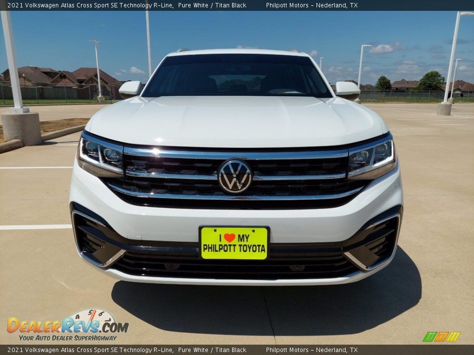 2021 Volkswagen Atlas Cross Sport SE Technology R-Line Pure White / Titan Black Photo #6