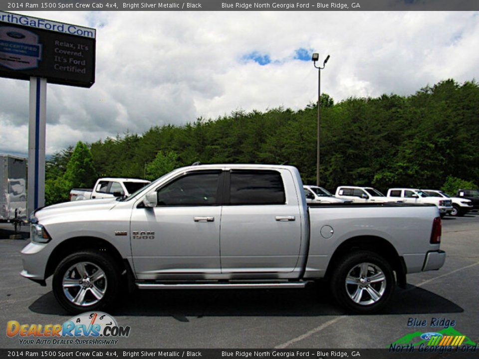 2014 Ram 1500 Sport Crew Cab 4x4 Bright Silver Metallic / Black Photo #2