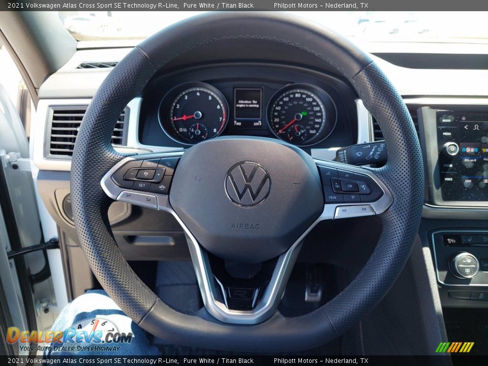 2021 Volkswagen Atlas Cross Sport SE Technology R-Line Pure White / Titan Black Photo #12