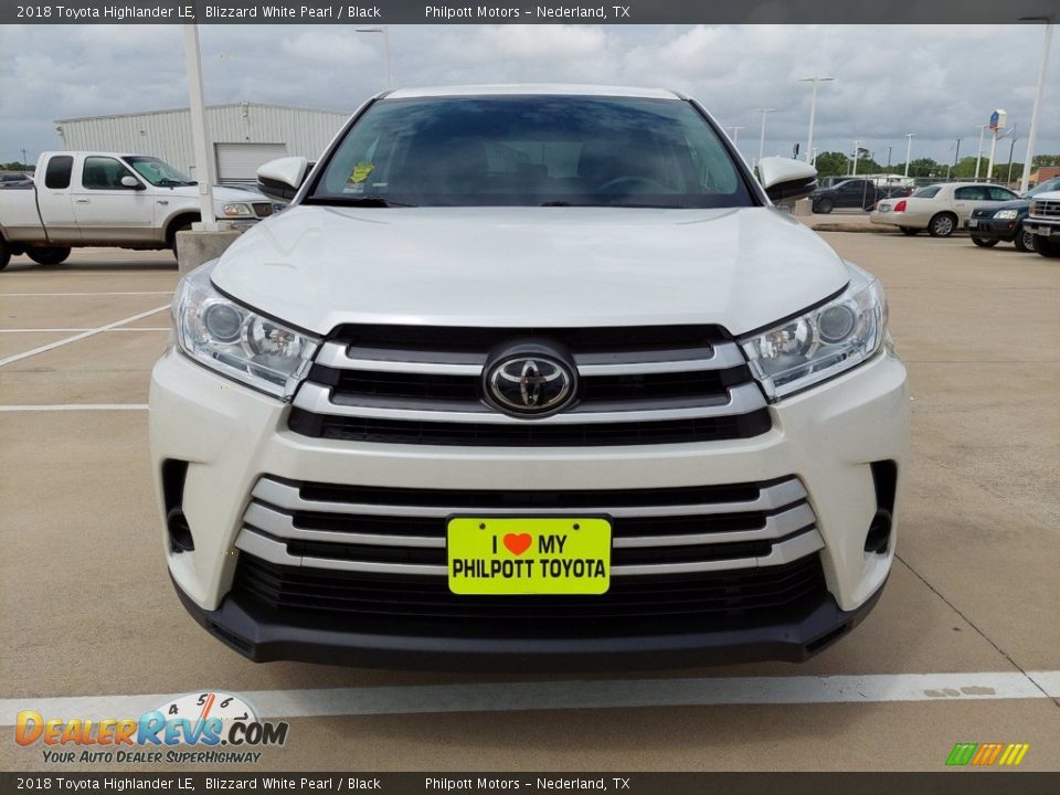2018 Toyota Highlander LE Blizzard White Pearl / Black Photo #9