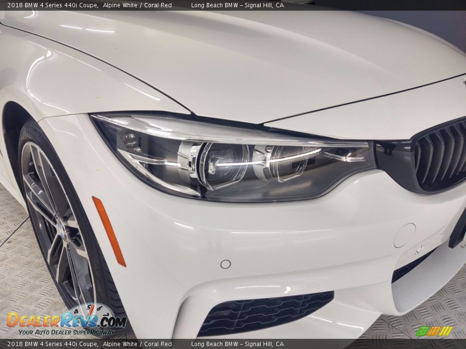 2018 BMW 4 Series 440i Coupe Alpine White / Coral Red Photo #13