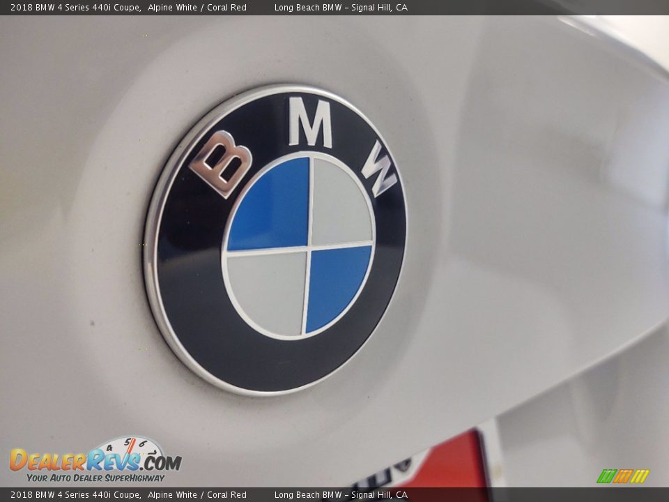 2018 BMW 4 Series 440i Coupe Alpine White / Coral Red Photo #31