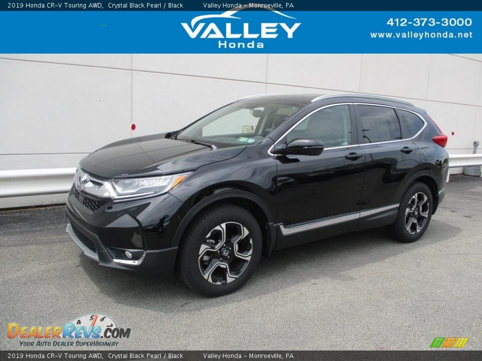 2019 Honda CR-V Touring AWD Crystal Black Pearl / Black Photo #1