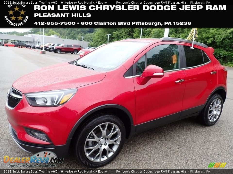 2018 Buick Encore Sport Touring AWD Winterberry Red Metallic / Ebony Photo #1