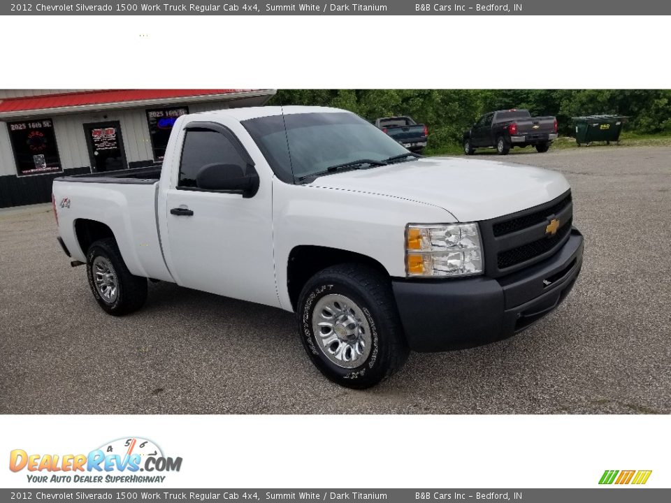 2012 Chevrolet Silverado 1500 Work Truck Regular Cab 4x4 Summit White / Dark Titanium Photo #1