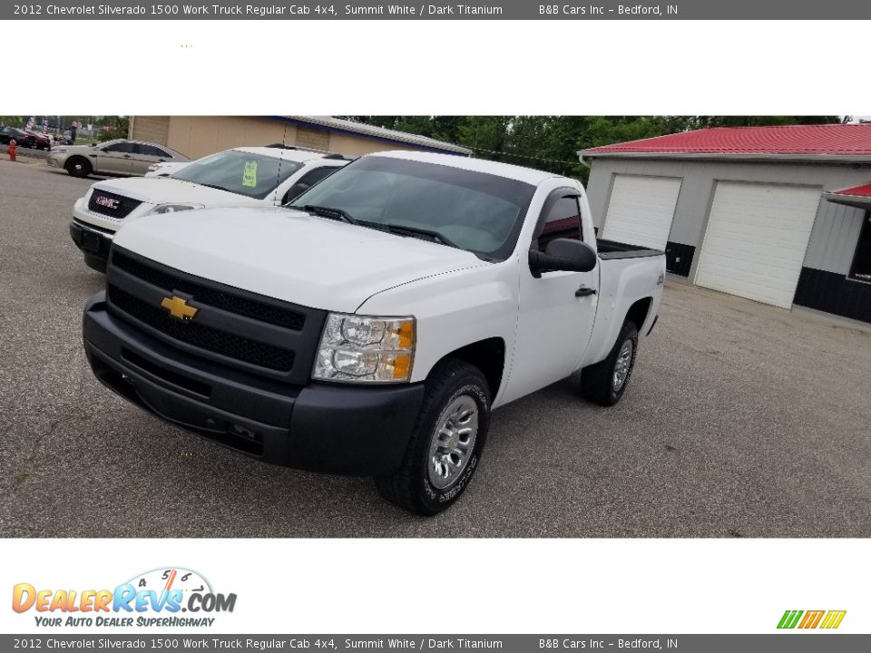 2012 Chevrolet Silverado 1500 Work Truck Regular Cab 4x4 Summit White / Dark Titanium Photo #3